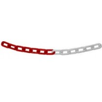 Cadena Plastica Roja/blanca Eslabon 50x30 Mm