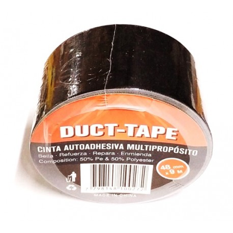 Cinta Duct-tape Negra 48mmx9m (imp)