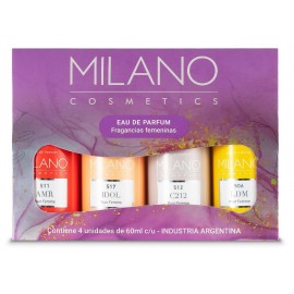 Combo Milano Perfumes Mini Femenino X 4un.