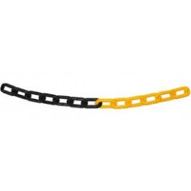 Cadena Plastica Negra/amarilla Eslabon 50x30 Mm