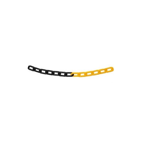 Cadena Plastica Negra/amarilla Eslabon 50x30 Mm